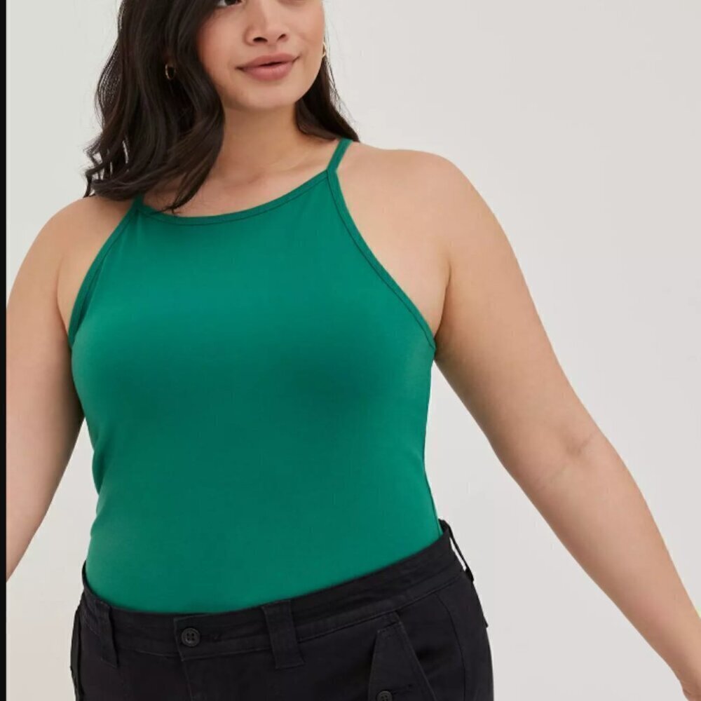 Torrid Foxy High Neck Tank GREEN 4x 26 NEW NWT